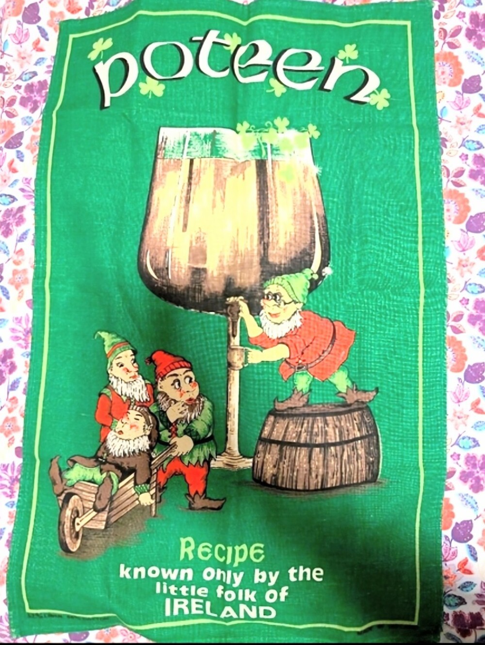 Nwot vintage tea towel dish towel  or kitchen towel from Ireland. Never used